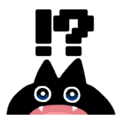 【英語版】けだるい黒猫のスタンプ