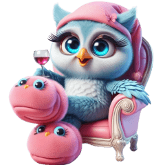 นกฮูกน้อยกับแม่