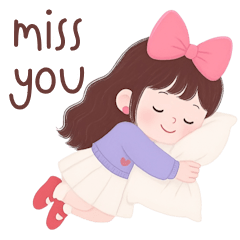 Long Haired Girl with Pink Bow (BIG-EN)