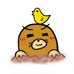 Loose cute mole sticker every day 3