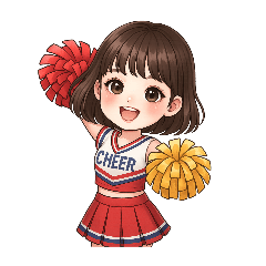 Expressive stickers of a cute girl