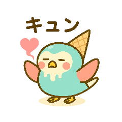 Mint ice cream-like parakeet.