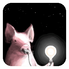 Light bulb & pig