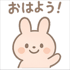 パステル動物あいさつスタンプ