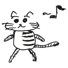 手書きスタンプ犬か猫か