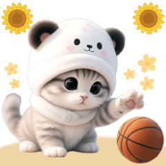 cute cat panda cap by keimaru