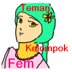Stiker wanita in Bahasa Indonesia