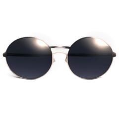 [sticker arrangement] Round sunglasses