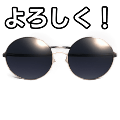 [For talking] Round sunglasses