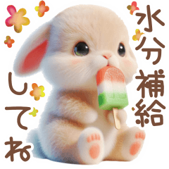 夏のうさぎの赤ちゃん♡