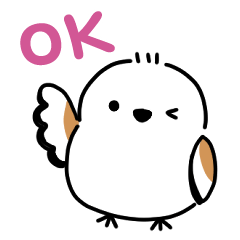 ほっこりシマエナガの日常スタンプ1