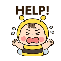 話題赤ちゃんが蜂に変身エフェクトスタンプ