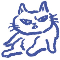 不開心的左手桑尼貓