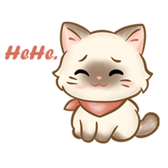 Creamy Cat with a Shadow Face