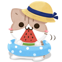 unmotivated calico cat summer 3D