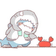 【夏】サメ！パーカー動物7