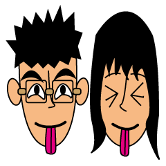 男性と学生の姉妹眼鏡