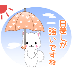 飛び出す！ちび白モフ18【夏】