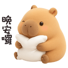 ʕ •͡ᴥ•ʔ 卡皮巴拉拉晚安囉