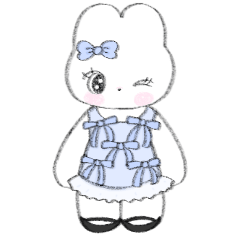Dressing up Kurumi the bunny