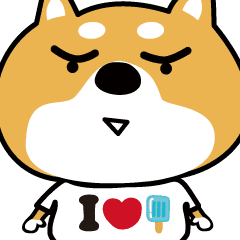 There is Sticker of Shibaken.82