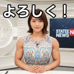 Fictional female announcer bodybuilder