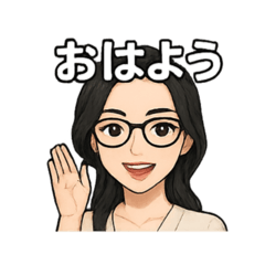 メガネ女子の日常スタンプ25