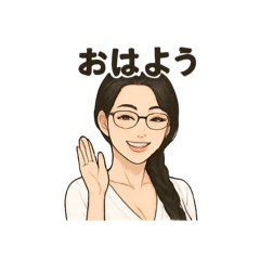 メガネ女子の日常スタンプ26