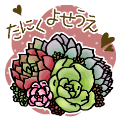 Everyone S Succulent Planting Line Stickers Line Store