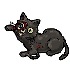 アンデッド動く⚰️ゾンビ黒猫