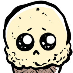 Vanilla Ice Cream with faces