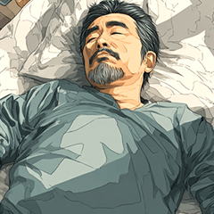 休日の中年男性スタンプ