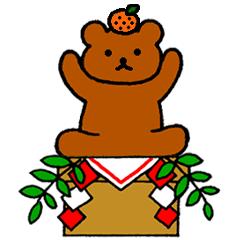 動くちゃんくま季節のスタンプ