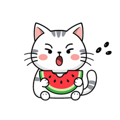 ごく普通の一般的な猫スタンプ夏ver１