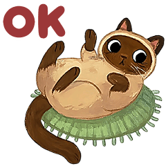 躲貓貓-貓咪小插畫