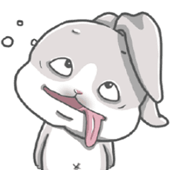 Gray Bunny Lol Line スタンプ Line Store