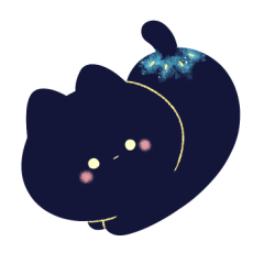 輝くチビねこ【文字なし】