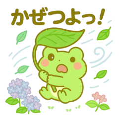 カエルのお天気スタンプ☀️☔