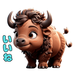 Fluffy Bison Buddy