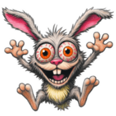 Full of eyes! Rabbit Sticker