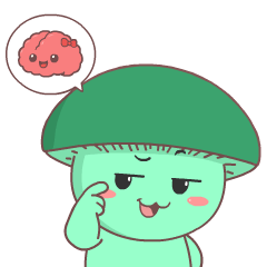 Green Mushroom : Pop-up stickers