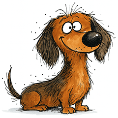 Cute dachshund stickers for daily chats!