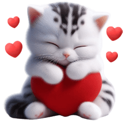 Cute fluffy black cat