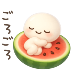 ココポンの夏にピッタリぷっくり絵文字