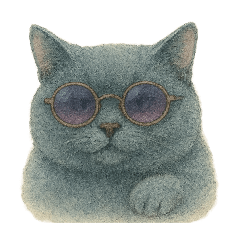 A fluffy summer cat message