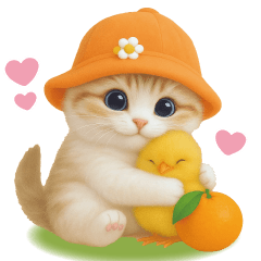 スコティッシュ猫 可愛いみかんハット