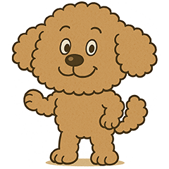 トイプードル ハチのスタンプ