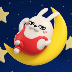 動く 3D擦れうさぎ2