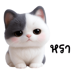 Cute Big-Eyed Bicolor Cat (BIG)