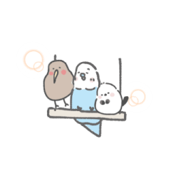 毎日使える ゆるふわ鳥さんたちのスタンプ